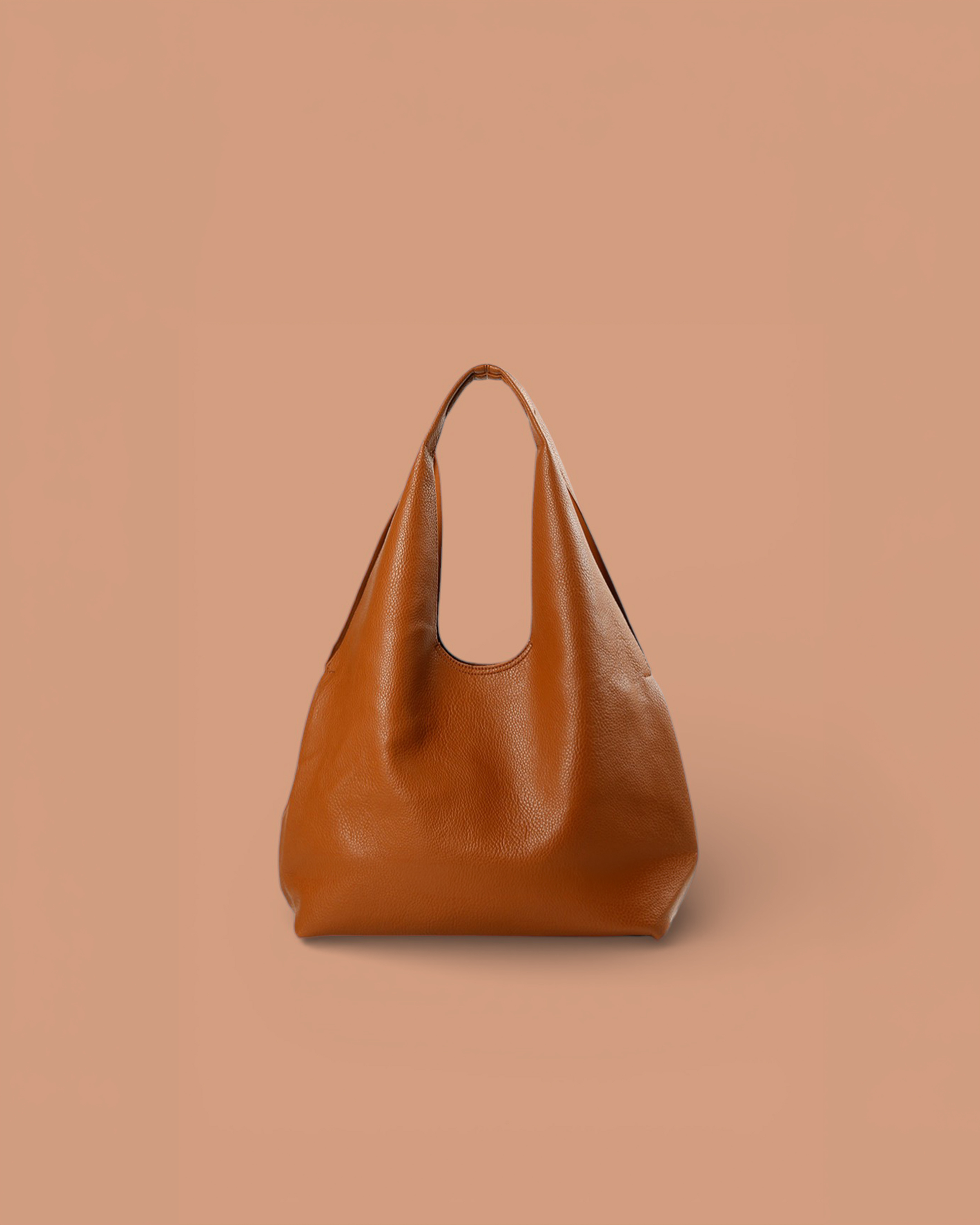 Fairy 素面簡約肩背包 棕色