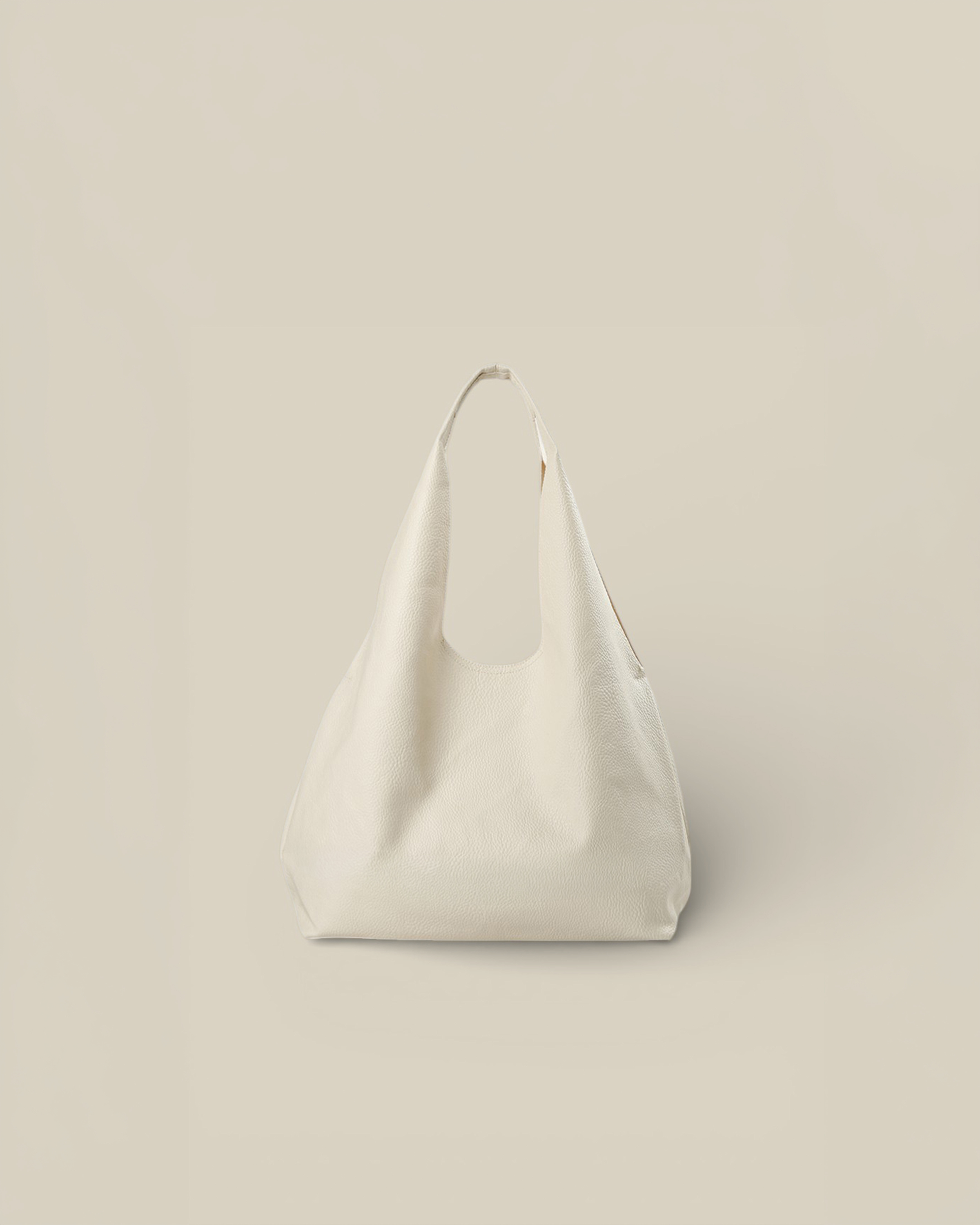 Fairy 素面簡約肩背包 米白