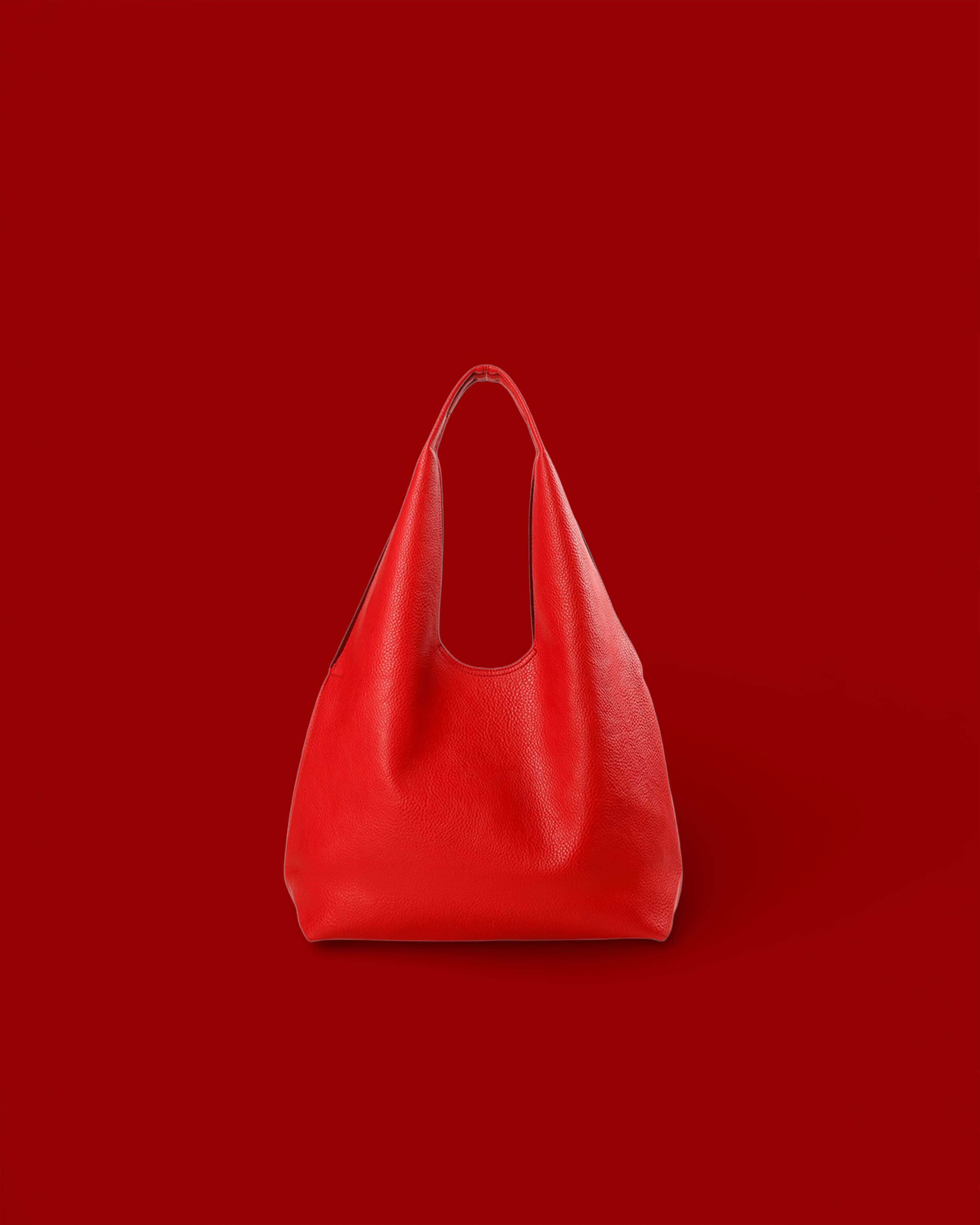 Fairy 素面簡約肩背包 紅色