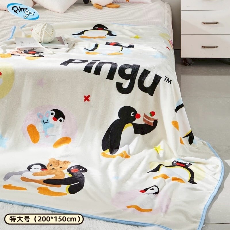 PINGU 企鵝家族 法蘭絨 毛毯 毯子 (特大)