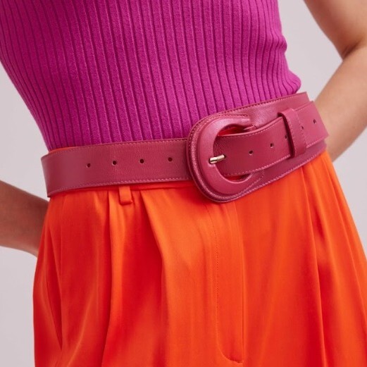 1AF0323-304 [ANNE FONTAINE] Maldivia Belt Fuschia #P23A038706 (EU)