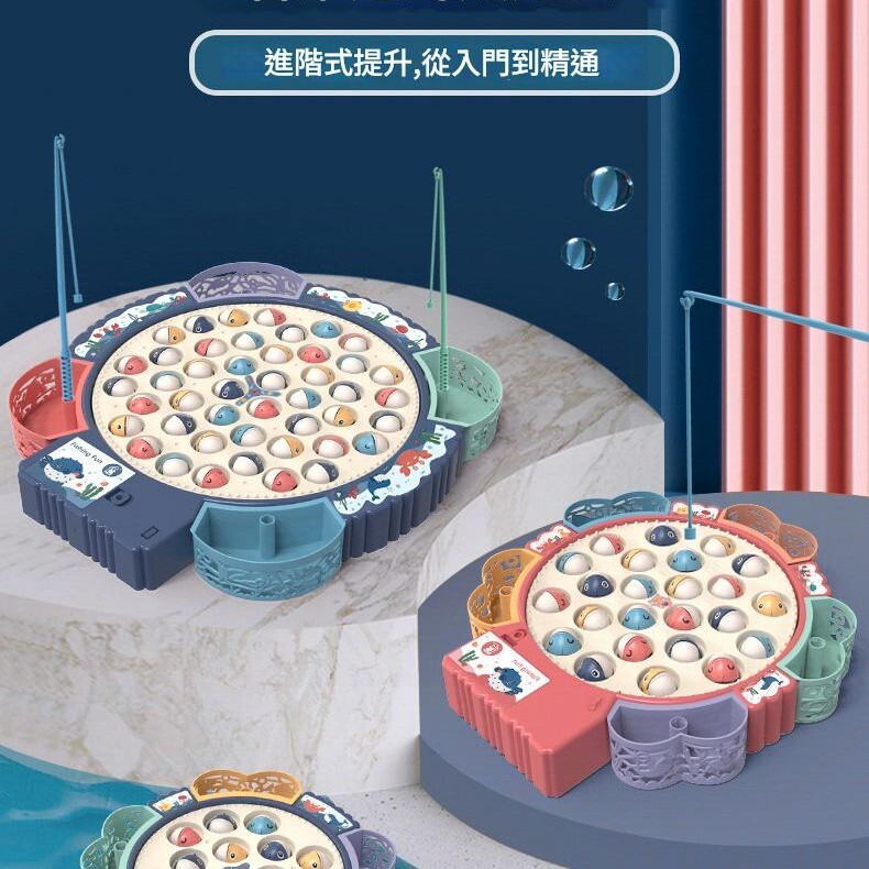 《3049》寶寶愛釣魚~~電動旋轉磁性釣魚玩具
