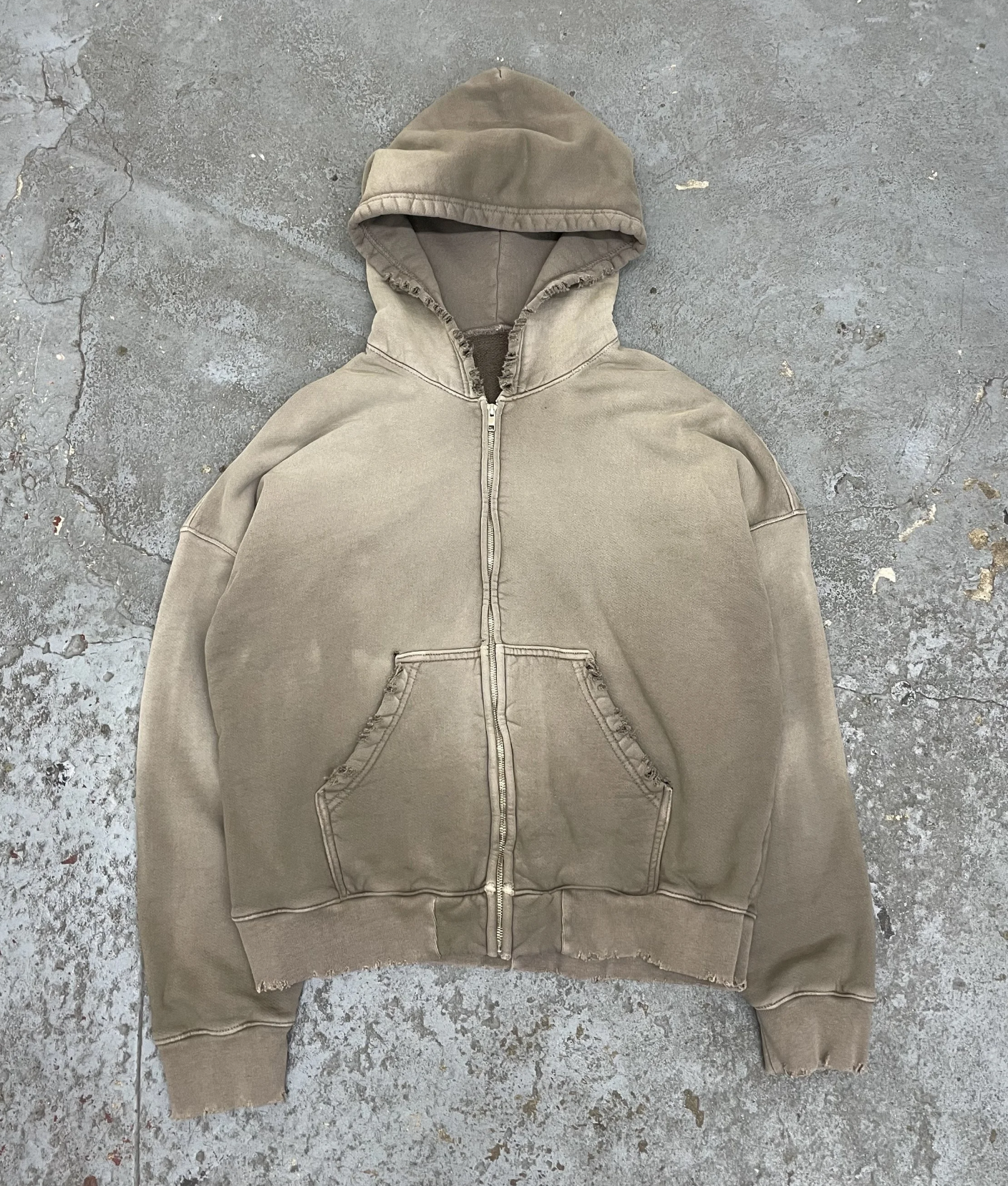 [現貨] MOOJIMOOJI OVERSIZED ZIP UP HOODIE | AGED STONE GREY