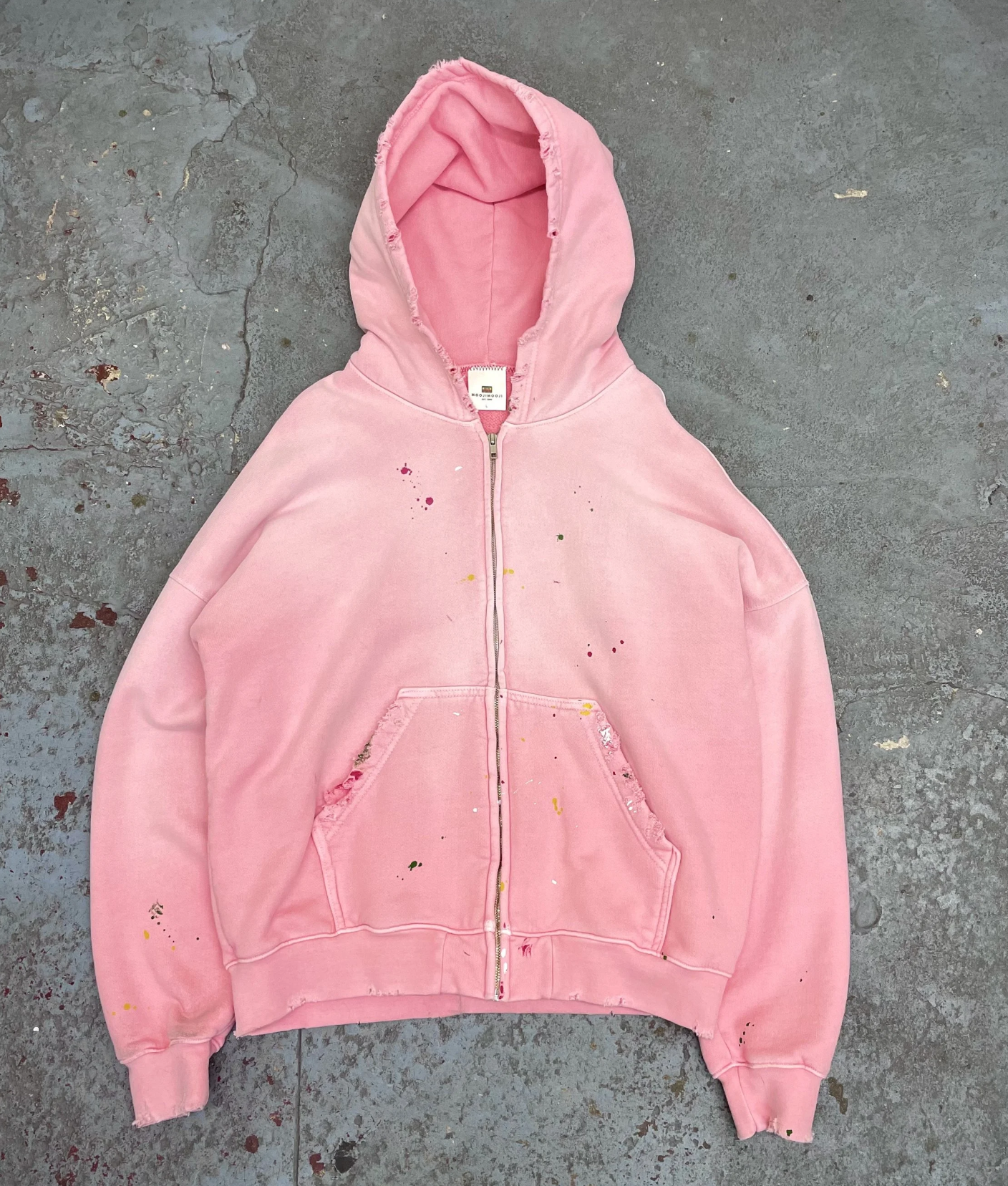 [現貨] MOOJIMOOJI OVERSIZED ZIP UP HOODIE | AGED NEW PINK