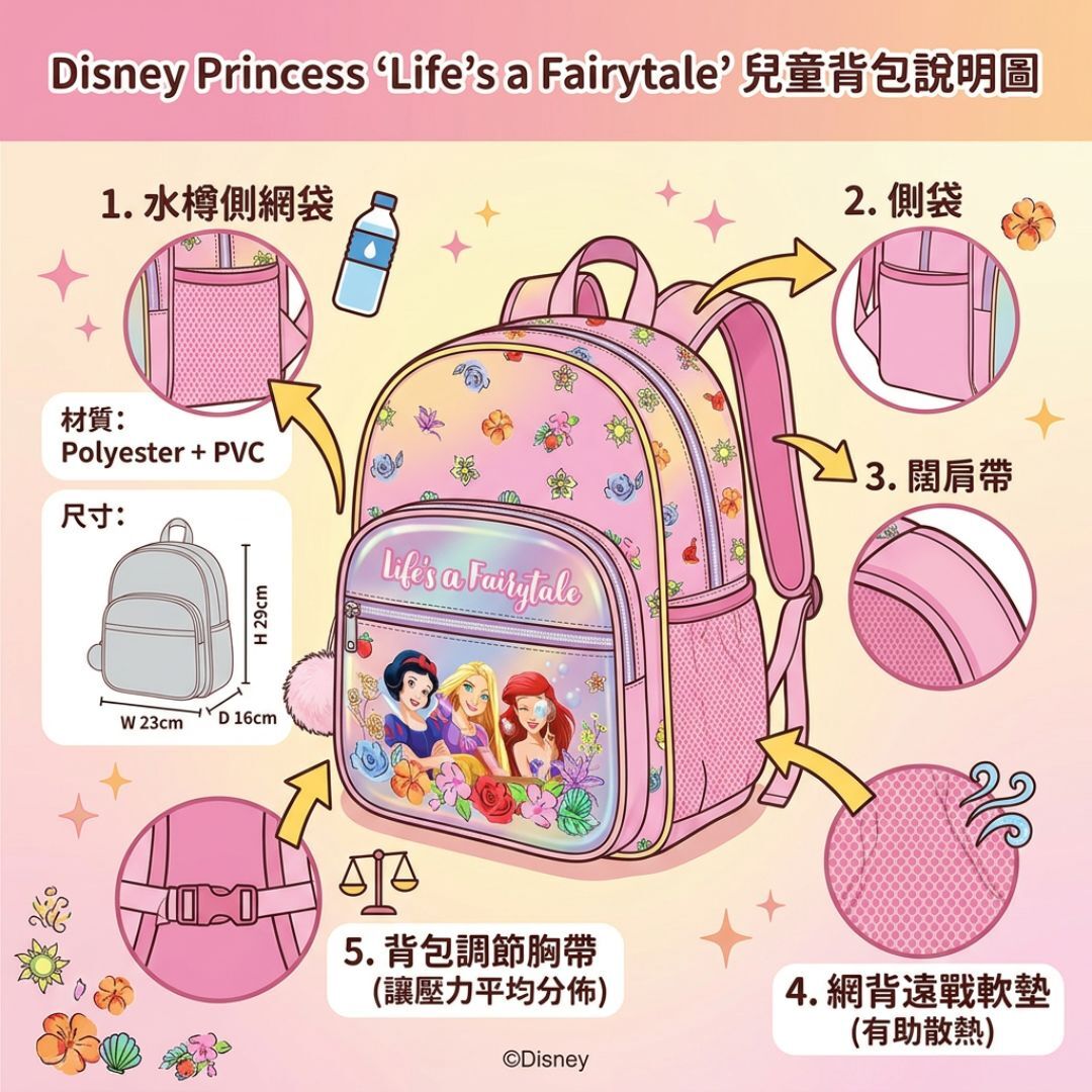 迪士尼公主 |兒童背包