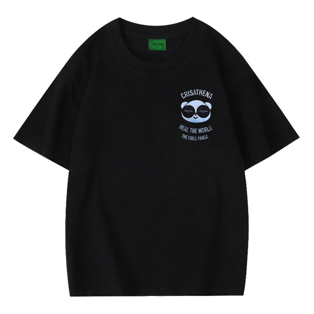 0324CA50-CRTNA-Crisathena X Chill Panda T-Shirt 黑藍色/ 白藍色, XS, S, M, L, XL, XXL (A50)