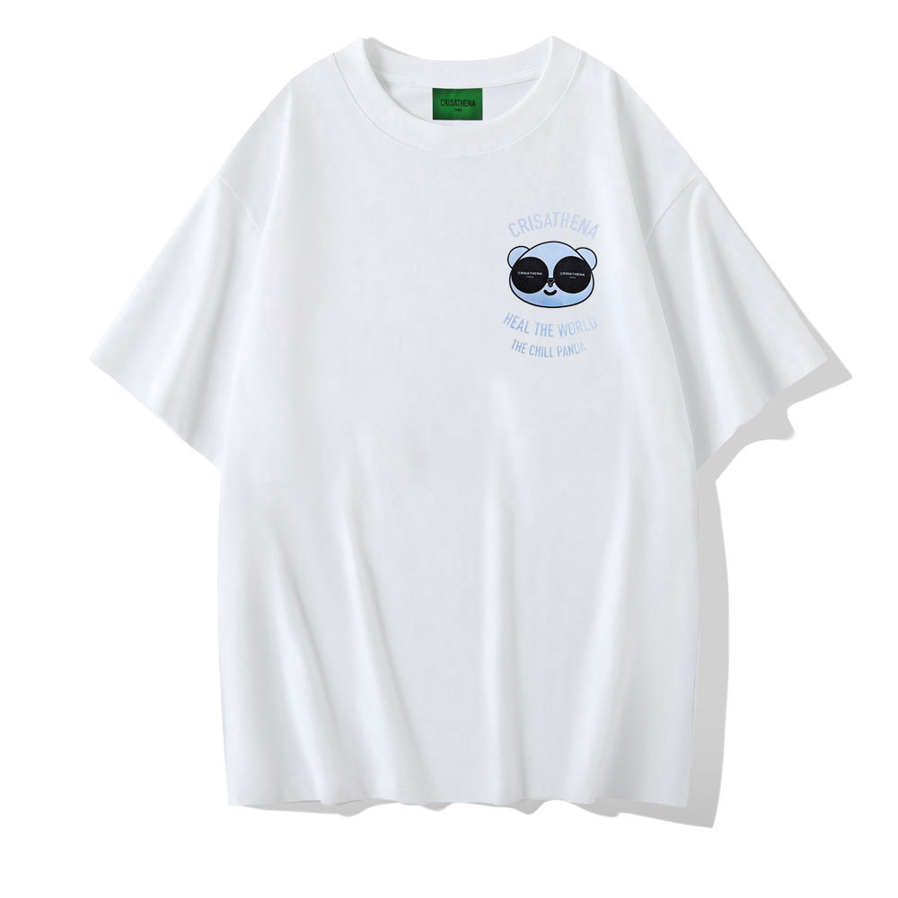 0324CA50-CRTNA-Crisathena X Chill Panda T-Shirt 黑藍色/ 白藍色, XS, S, M, L, XL, XXL (A50)