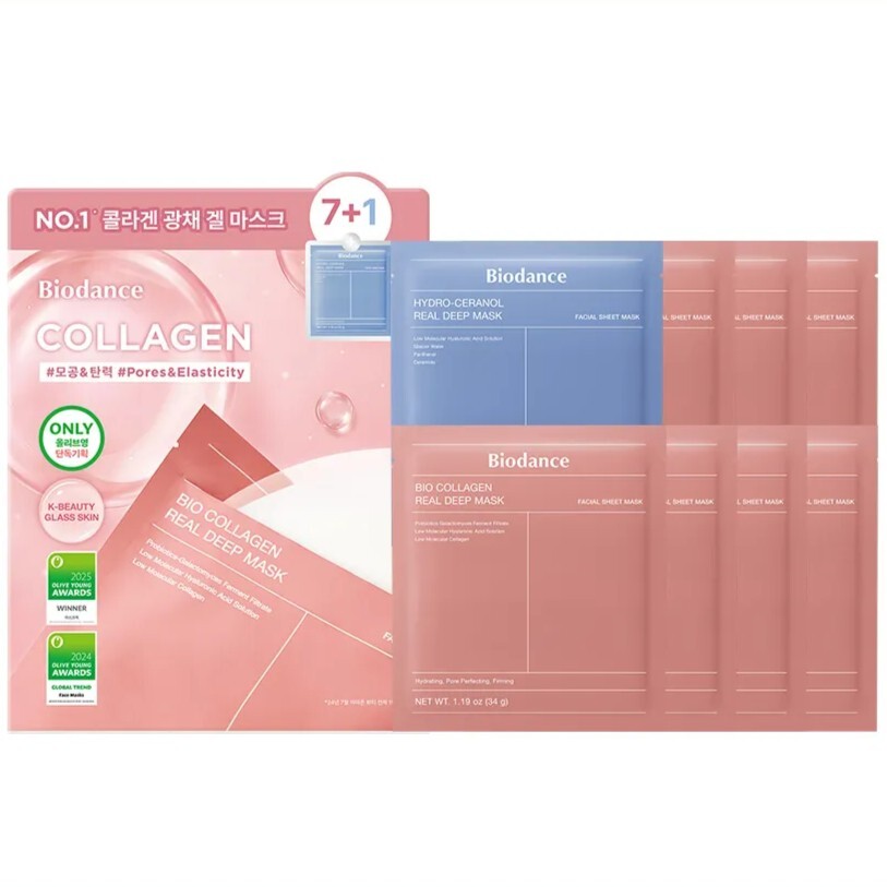 BIODANCE 生物膠原蛋白深層滋養面膜 7 片裝  (+CERANOL Mask 1ea)