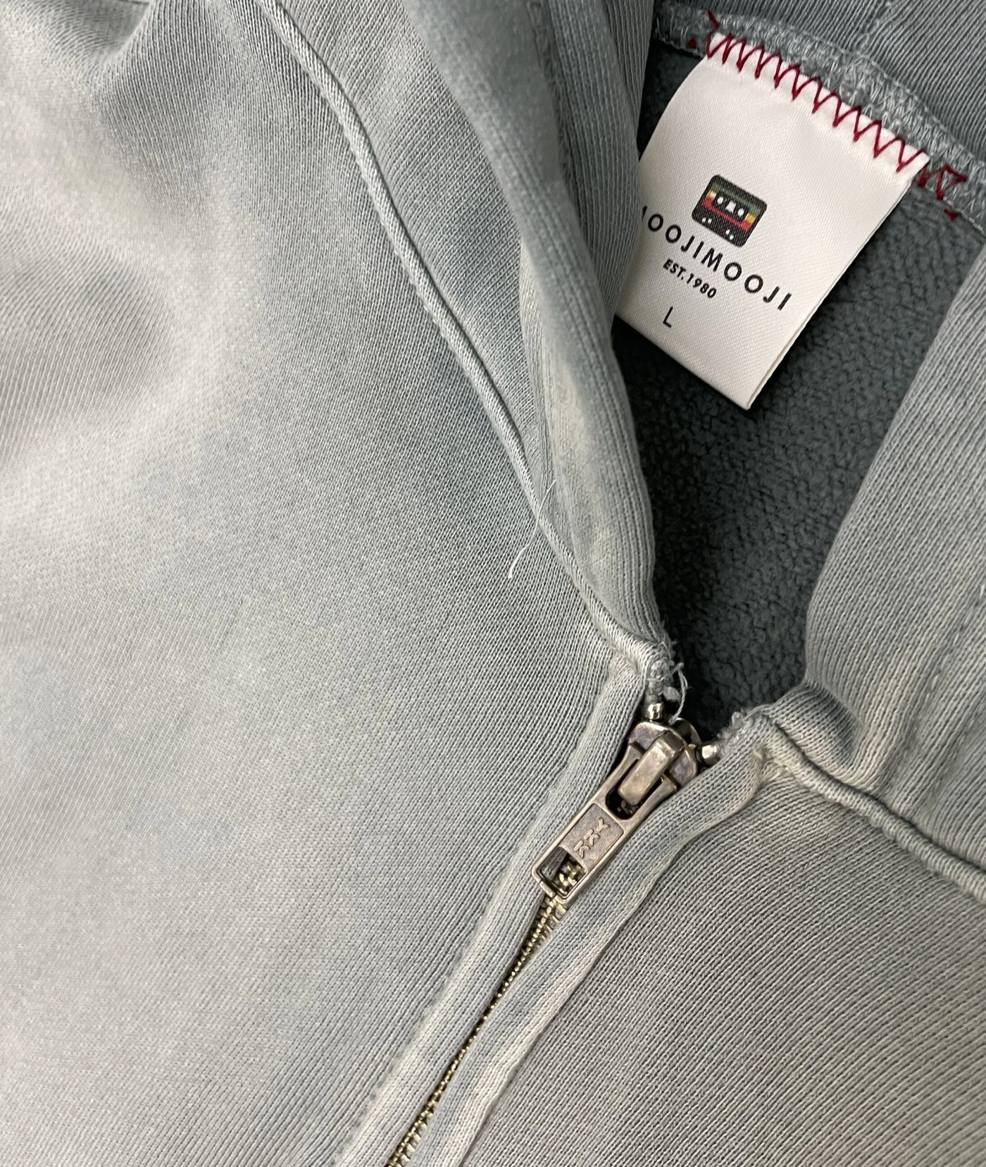 [現貨] MOOJIMOOJI OVERSIZED ZIP UP HOODIE | AGED SAGE GREEN