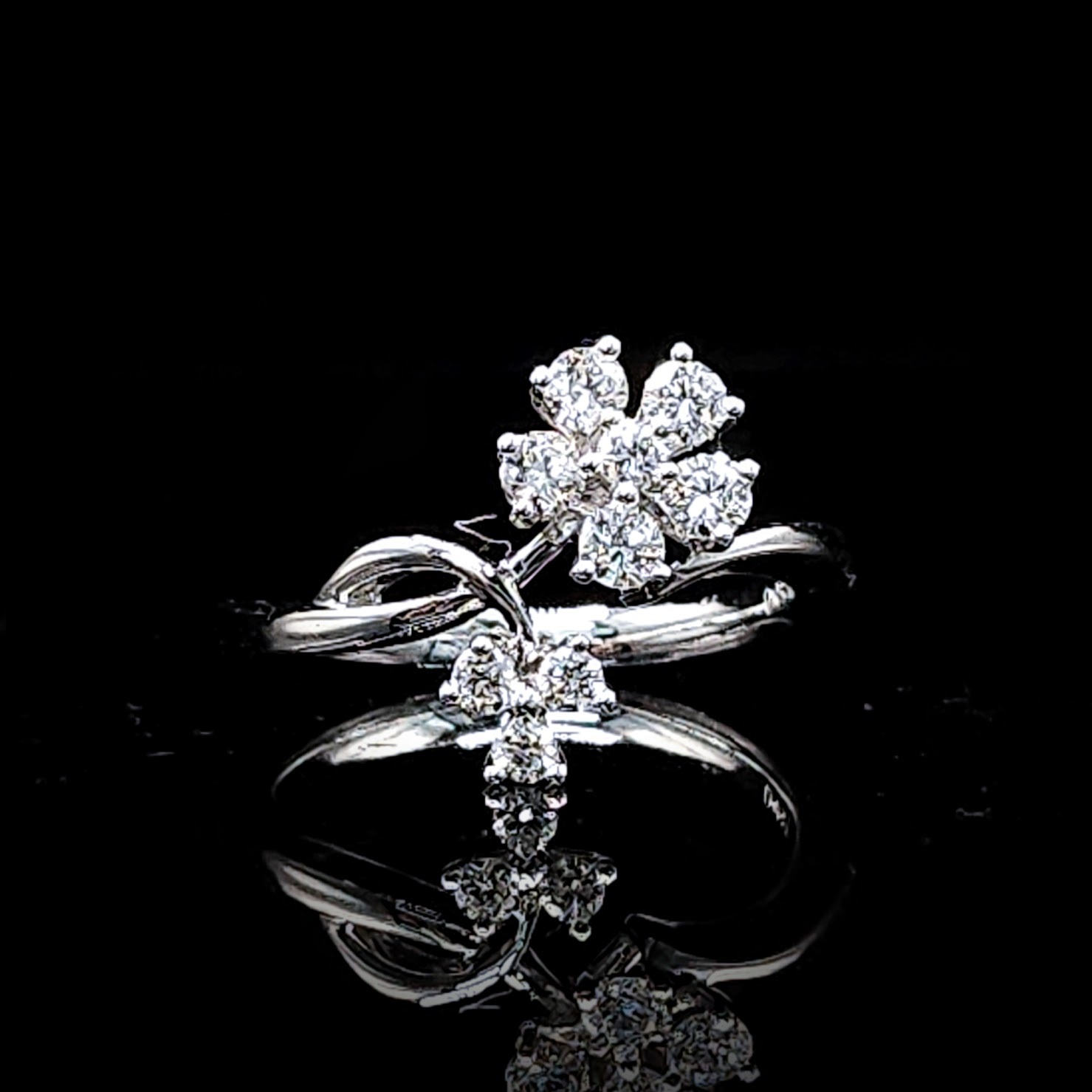 全新18K白金37份鑽石戒指