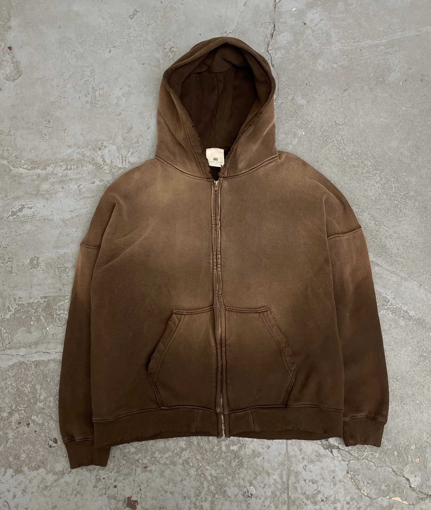 [現貨] MOOJIMOOJI OVERSIZED ZIP UP HOODIE | AGED BROWN