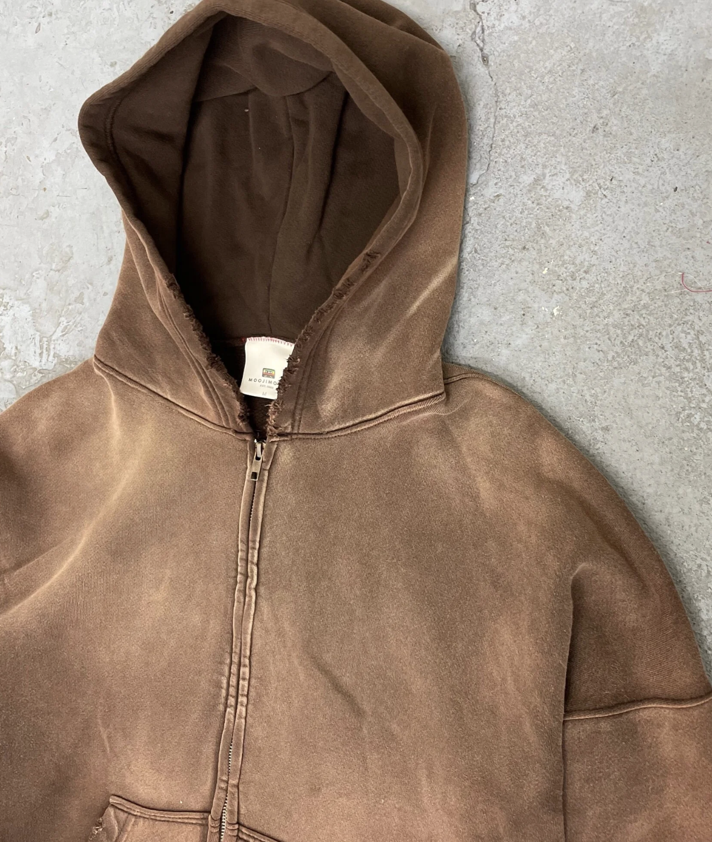 [現貨] MOOJIMOOJI OVERSIZED ZIP UP HOODIE | AGED BROWN