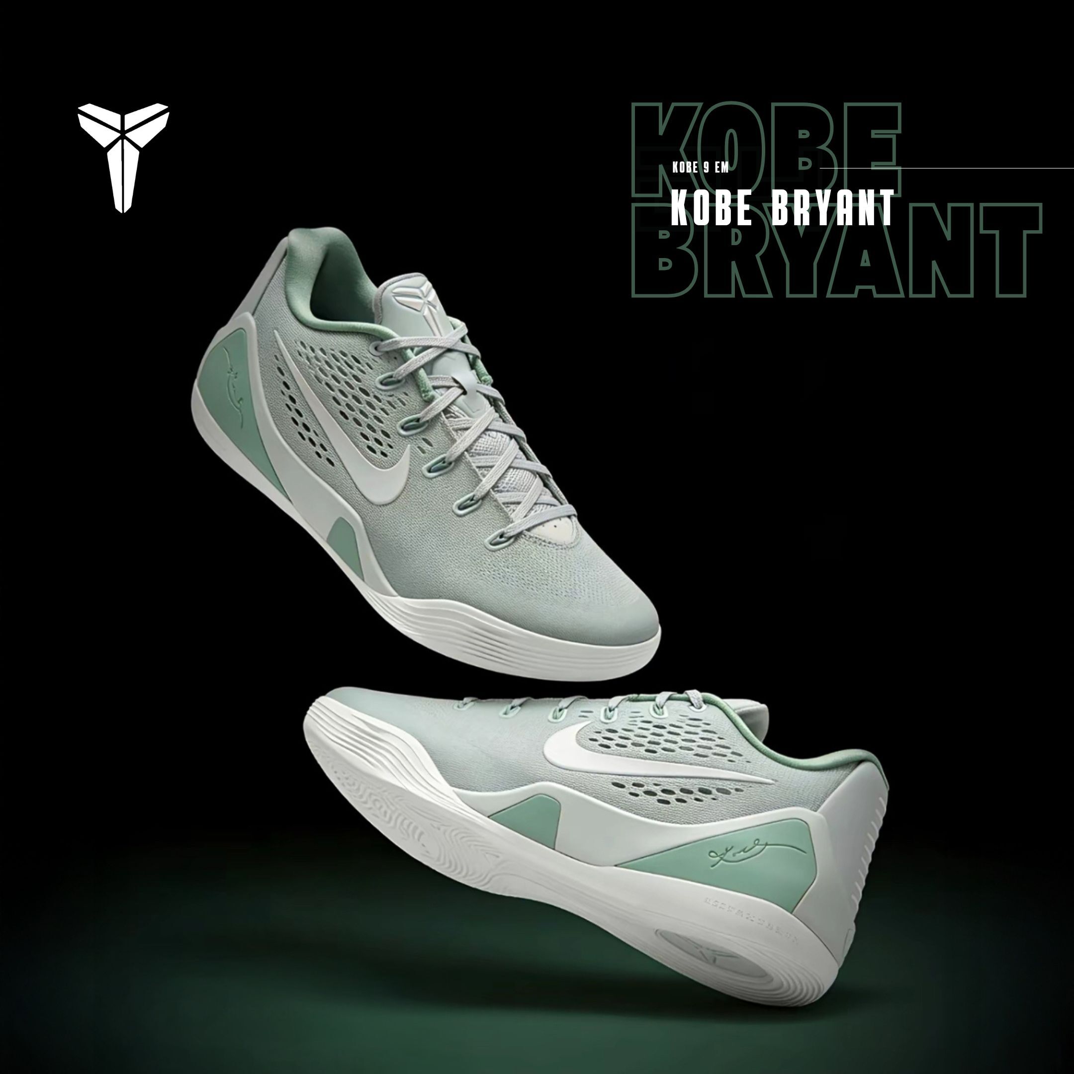 NICEDAY 代購 Nike Kobe 9 EM Low 薄荷 綠 淺綠 草綠 籃球鞋 實戰 IH1401-003