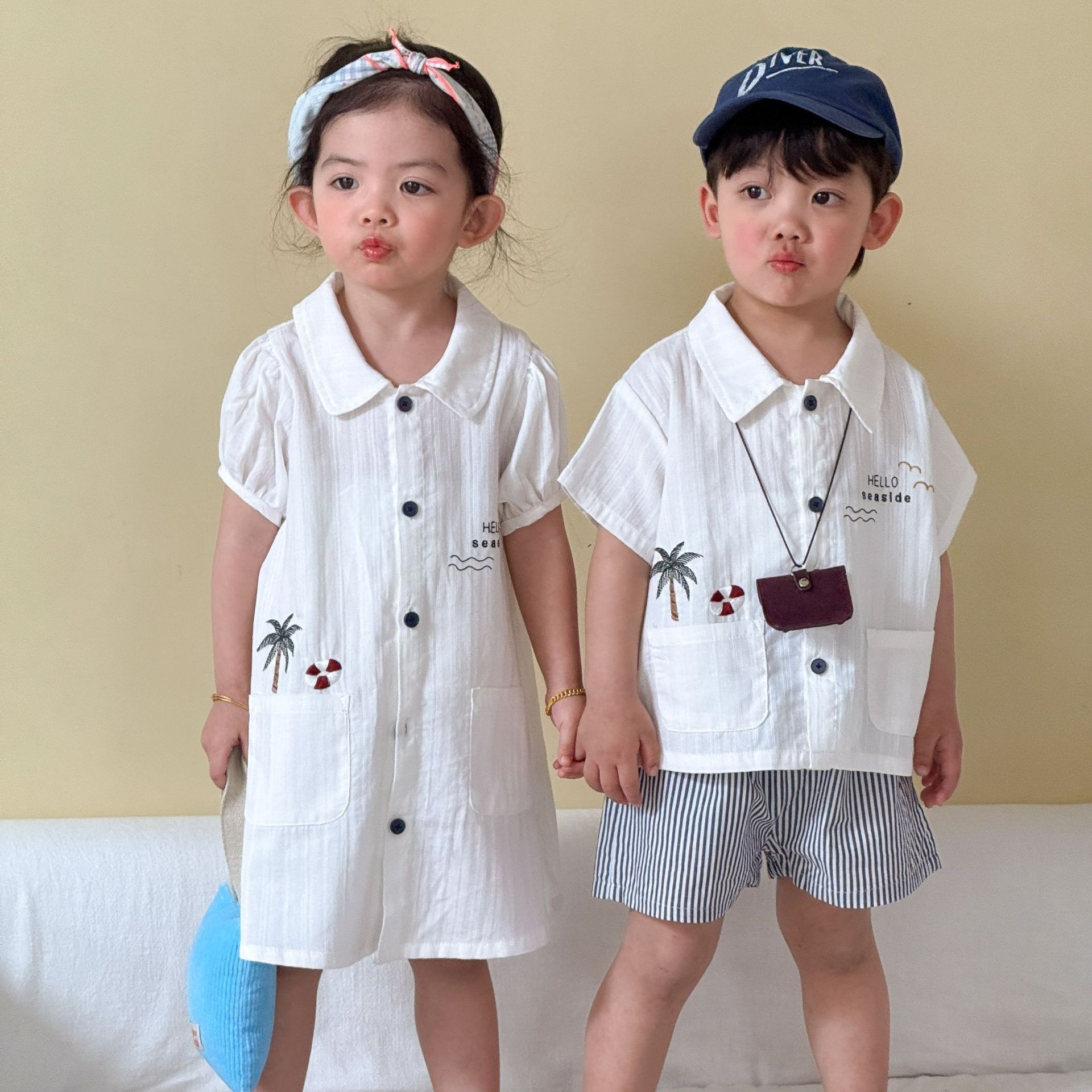 兄弟姐妹一起穿_椰子樹套裝/洋裝