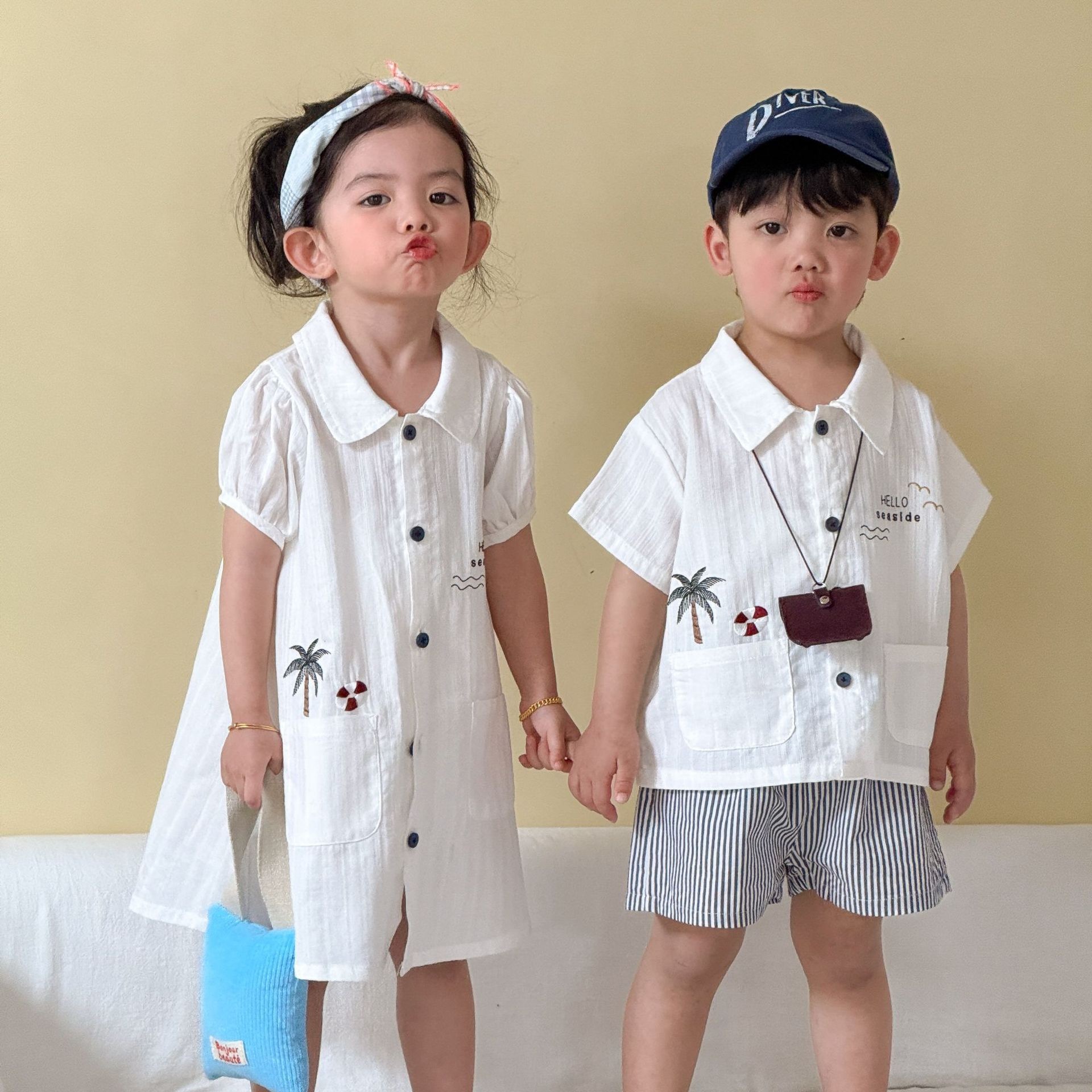 兄弟姐妹一起穿_椰子樹套裝/洋裝