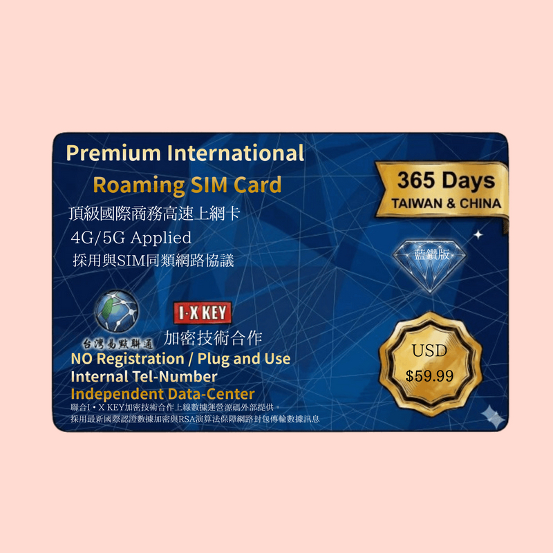 【SIM卡】二代藍鑽商務卡｜上網簡訊長期拋棄款〈需護照實名登記、流程簡單、穩定連線〉