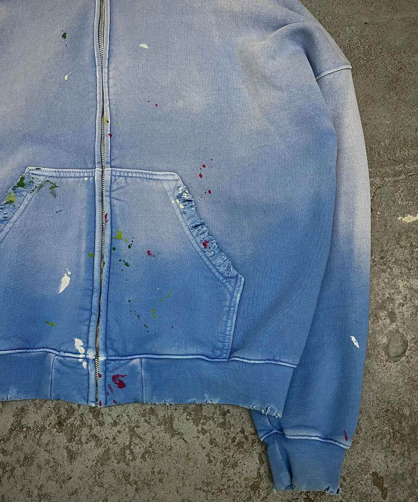 [現貨] MOOJIMOOJI OVERSIZED ZIP UP HOODIE | AGED POWDER BLUE