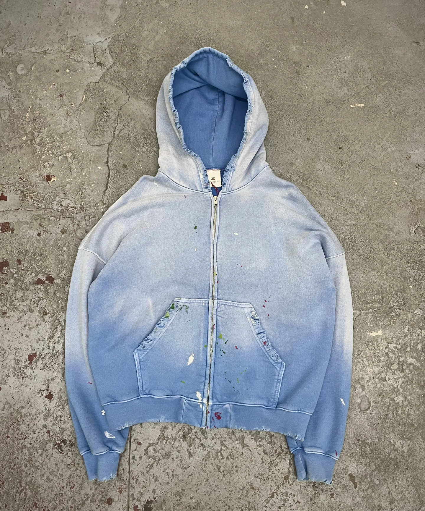 [現貨] MOOJIMOOJI OVERSIZED ZIP UP HOODIE | AGED POWDER BLUE