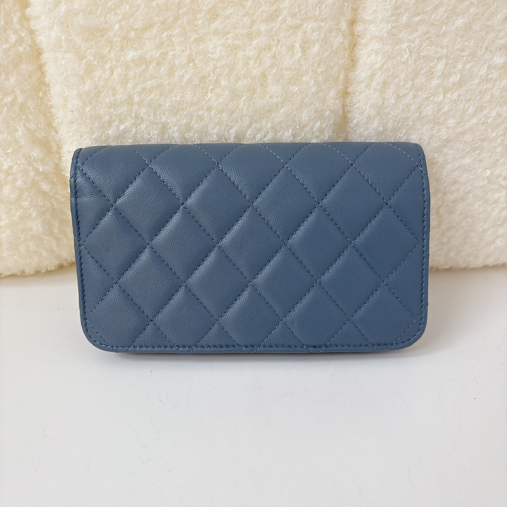 Chanel Wallet on Chain (WOC) - Blue / GHW