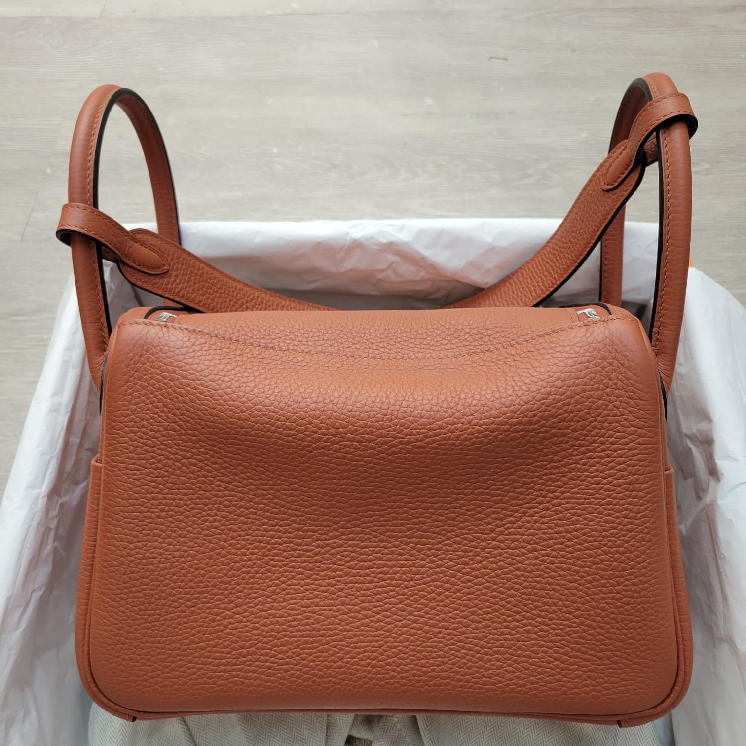 98%new HERMES LINDY 26 6C CUIVRE CK
