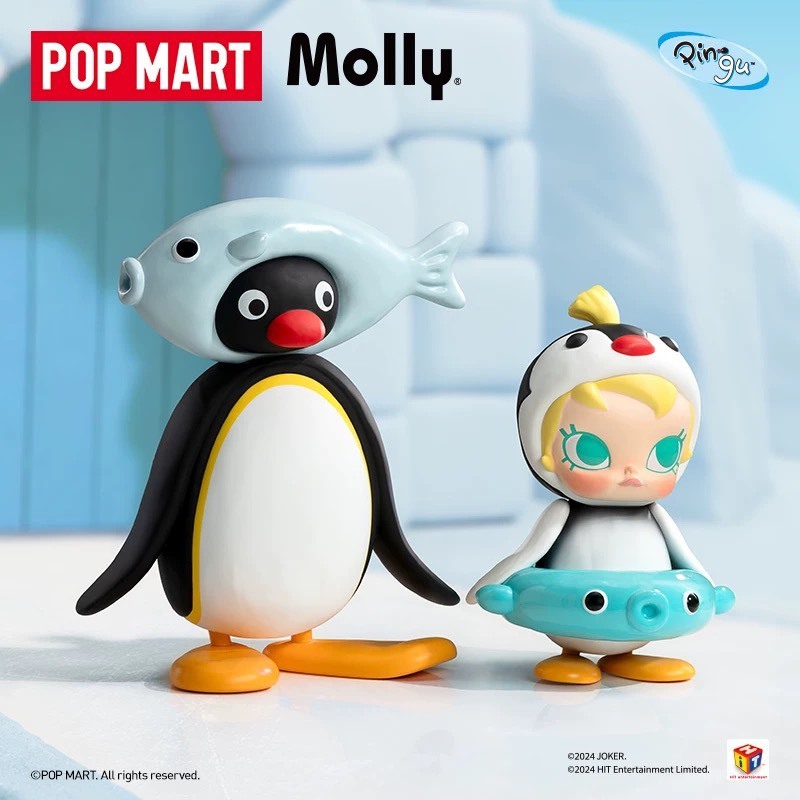 泡泡瑪特 Baby Molly × 企鵝家族 PINGU 魚趣多多 公仔🐧