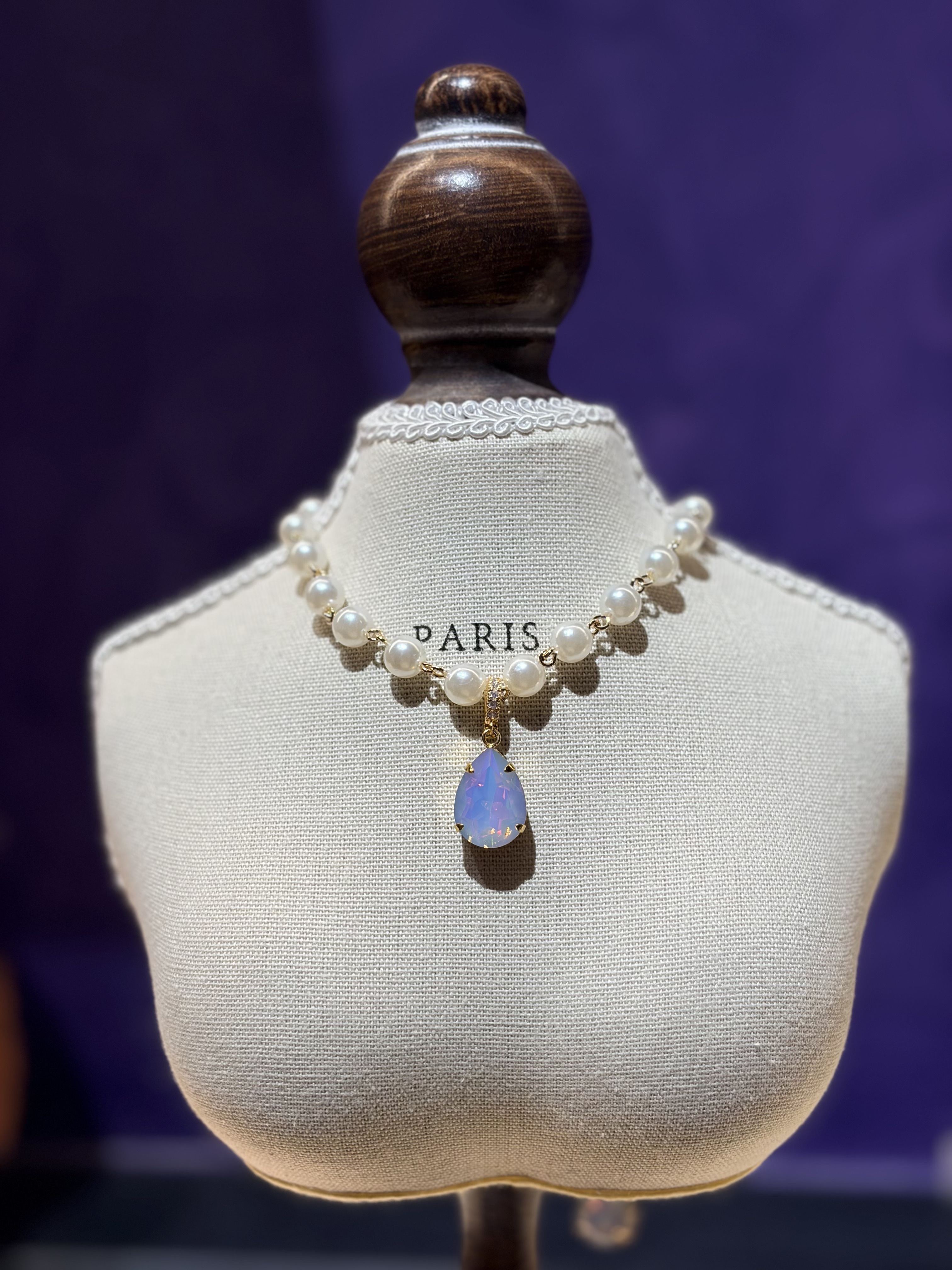 Salon de Peony 蛋白石項鍊