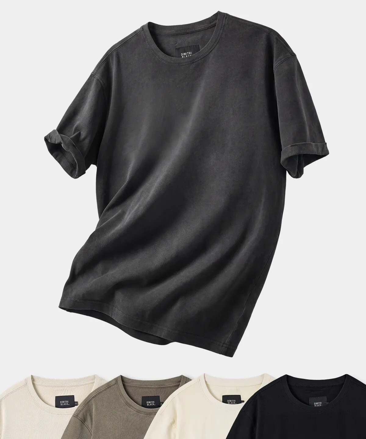 【OWN】Dimitri Black 素色 螺紋 短袖 上衣 復古 潮流 春夏 十周年 男款 黑色 炭灰 米白 螺紋白 螺紋咖色 螺紋炭灰