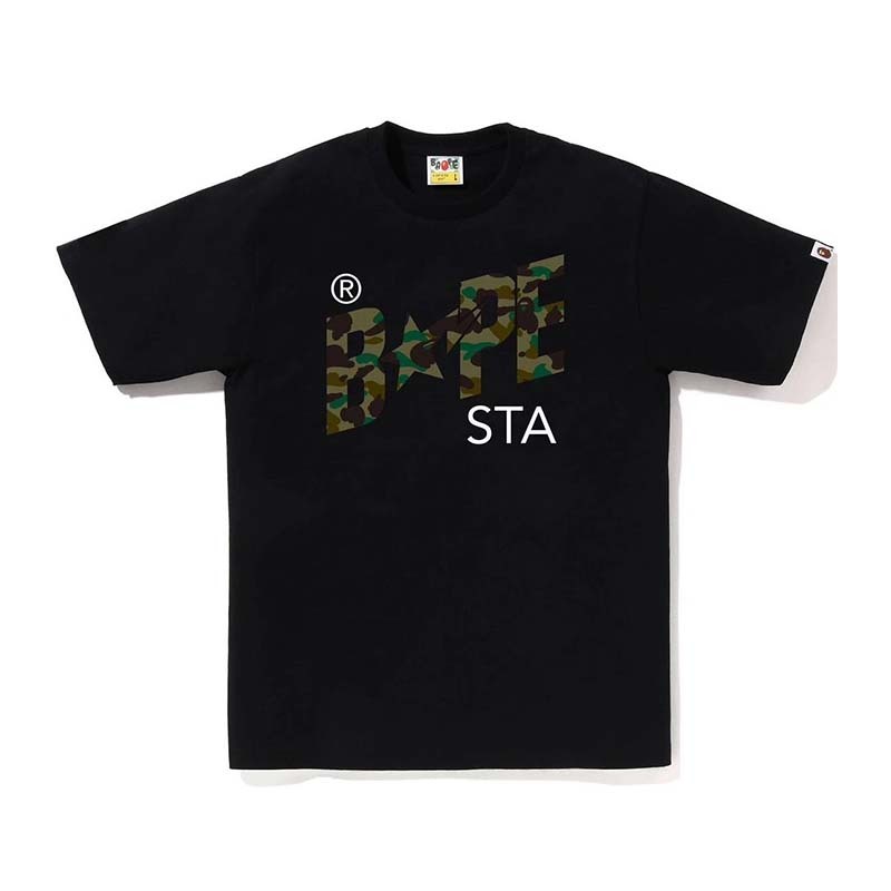BAPE 1st Camo Bape Sta Tee 迷彩流星 短袖 黑色 BAPE-585 [台灣現貨]