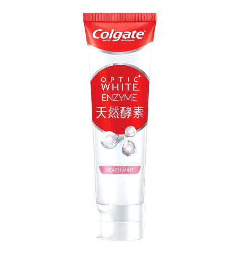 Colgate Optic White 天然酵素 清香白桃味 120g