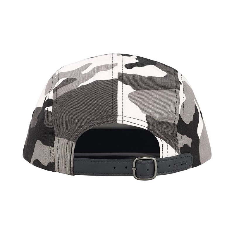 Supreme Washed Chino Twill Camp Cap 五分割帽 帽子 雪地迷彩 灰色 SS26H2-SO [台灣現貨]