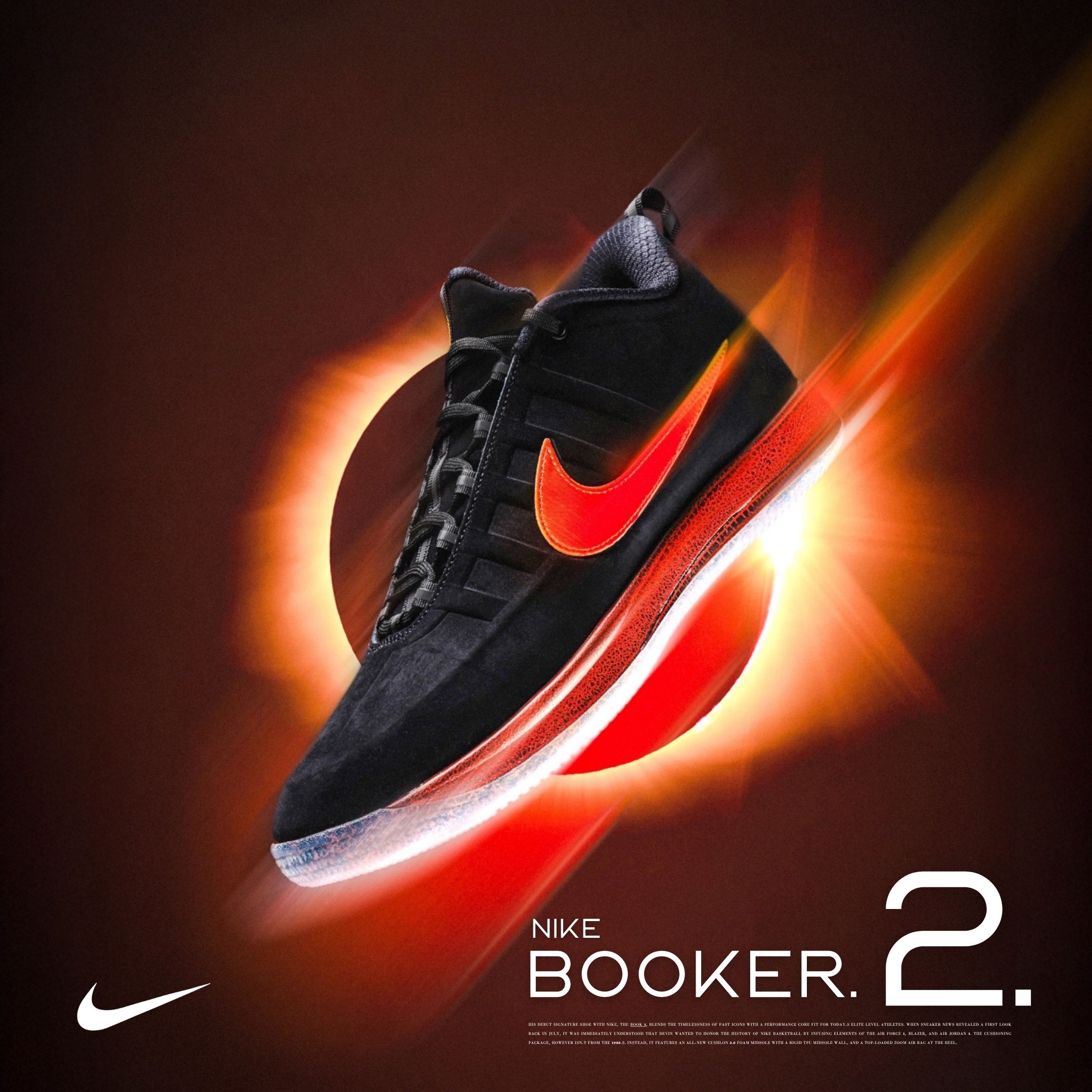 NICEDAY 代購 Nike Book 2 Rising 黑 夕陽 黑橘 橘 漸層 IB6688-001