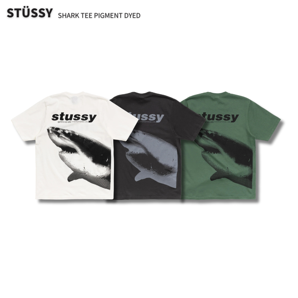 "代購" Stussy SHARK TEE PIGMENT DYED 鯊魚