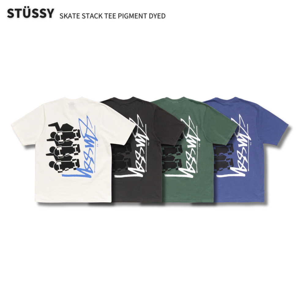 "代購" Stussy SKATE STACK TEE PIGMENT DYED 滑板