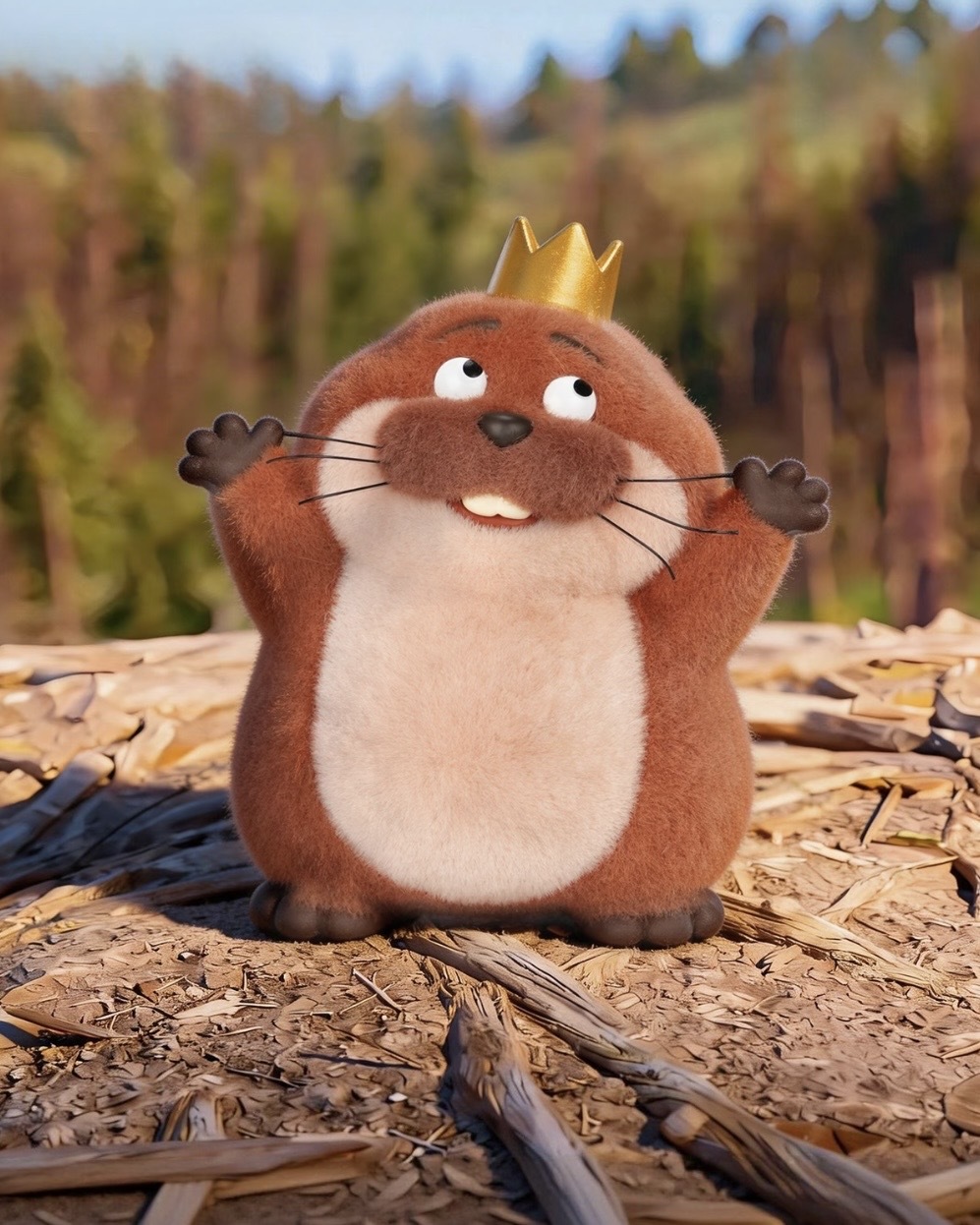 迪士尼 官方授權 HOPPERS 狸想世界 河狸 梅寶 阿廢 喬治王 湯姆 植絨公仔 盲盒 擺設 / 預購