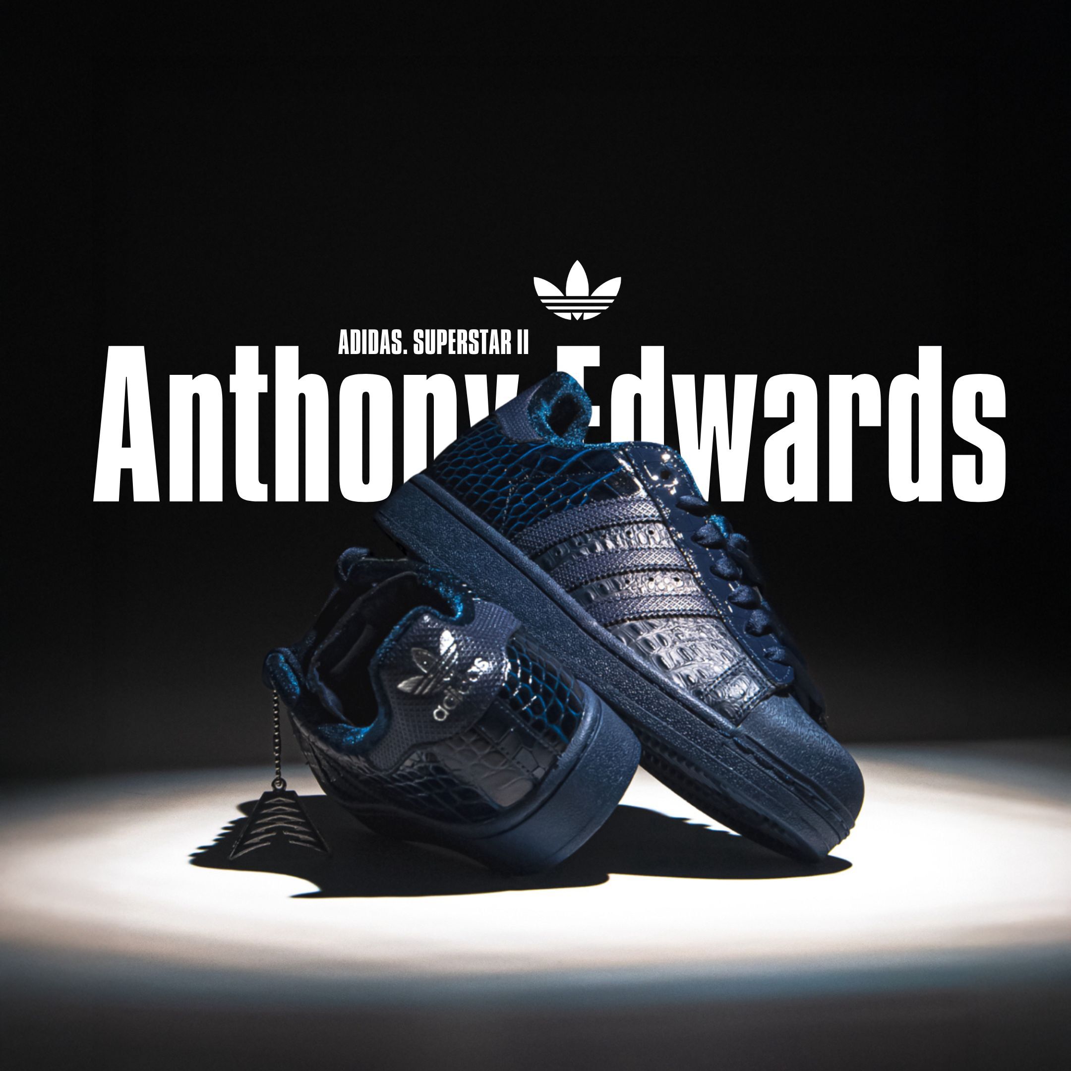 NICEDAY 代購 Anthony Edwards x Adidas Superstar II 深藍 藍 鱷魚皮 KI6585