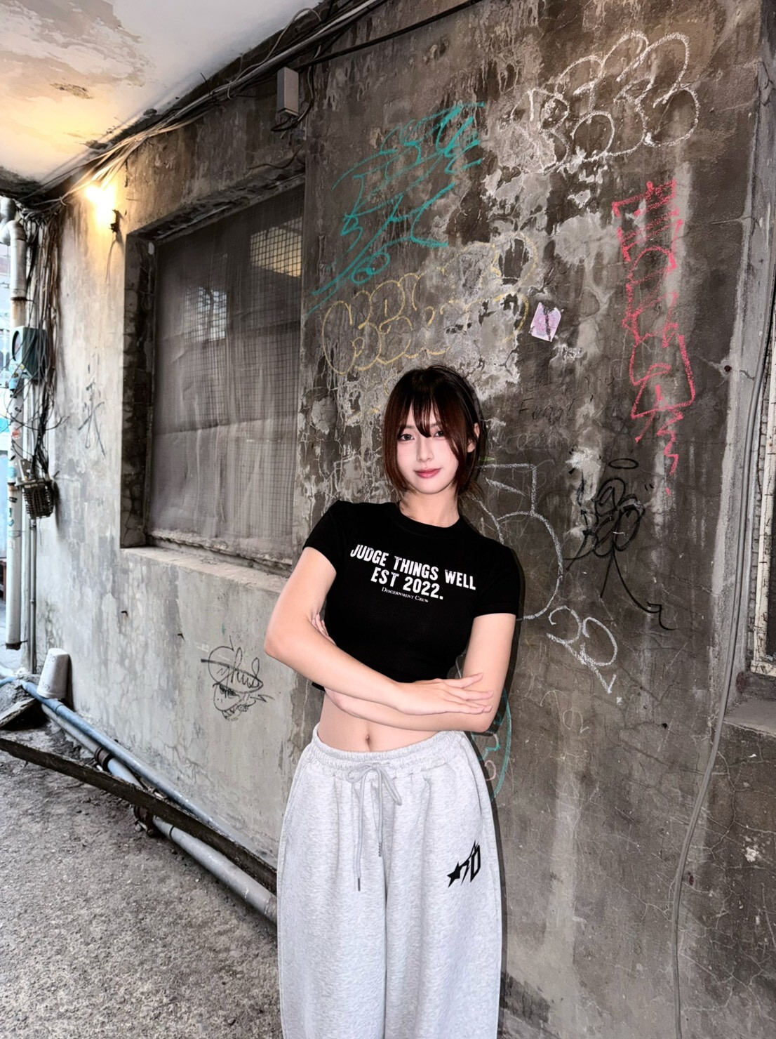 (GOAL)  DCM 標語 縮腰身 剪裁 短版 短袖 顯瘦  176