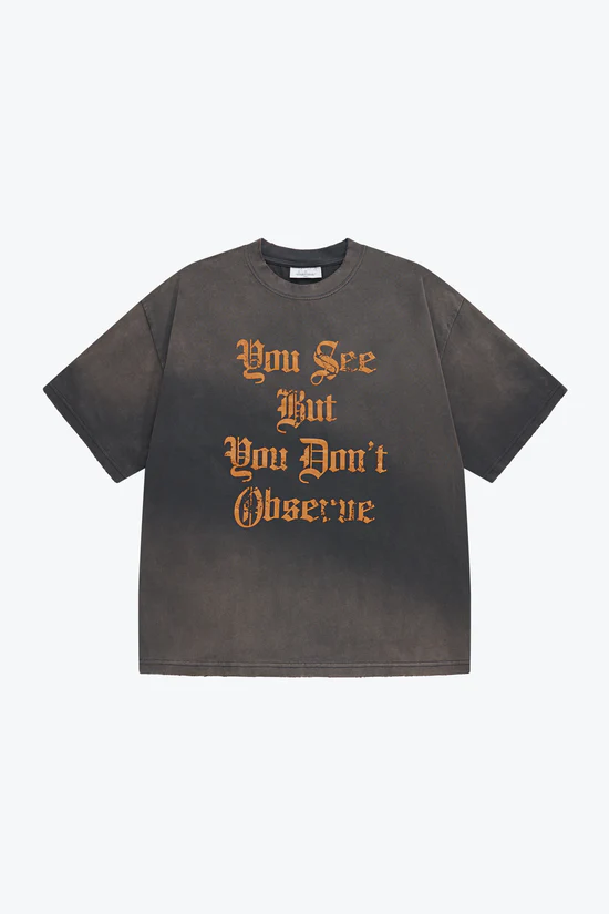 Sense Distressed Wash SS - Charcoal | M26-T04