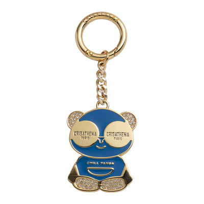 0519CT17-CRISATHENA-COLLECTION-Crisathena Chill Panda Keychain 金藍/ 金綠/ 金粉紅/ 銀藍/ 銀綠/ 銀粉紅 (A17)