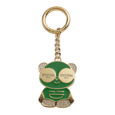 0519CT17-CRISATHENA-COLLECTION-Crisathena Chill Panda Keychain 金藍/ 金綠/ 金粉紅/ 銀藍/ 銀綠/ 銀粉紅 (A17)