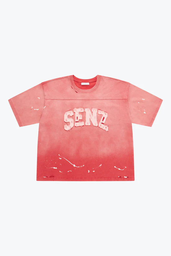 Sense Drip Distressed Jersey SS - Vintage Red| M26-T07