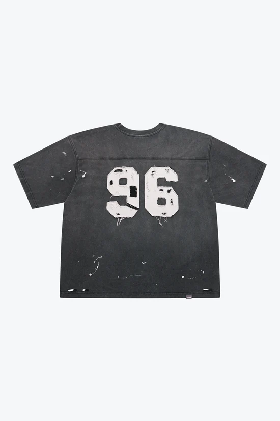Sense Drip Distressed Jersey SS - Coal Black| M26-T07