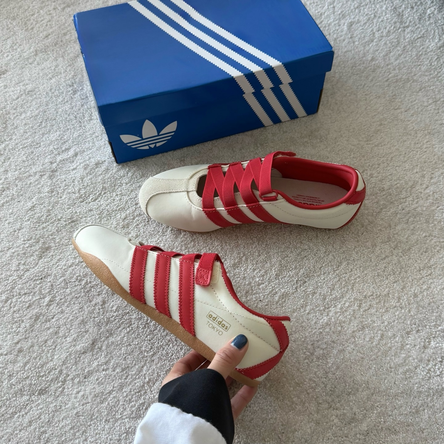 Adidas Originals Tokyo MJ 日本新款 奶油白紅 紅色 薄底 瑪莉珍鞋 IH3999