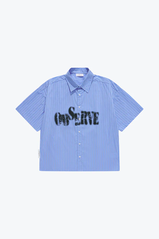 Sense Striped Spray Shirt - Deep Blue | M26-02