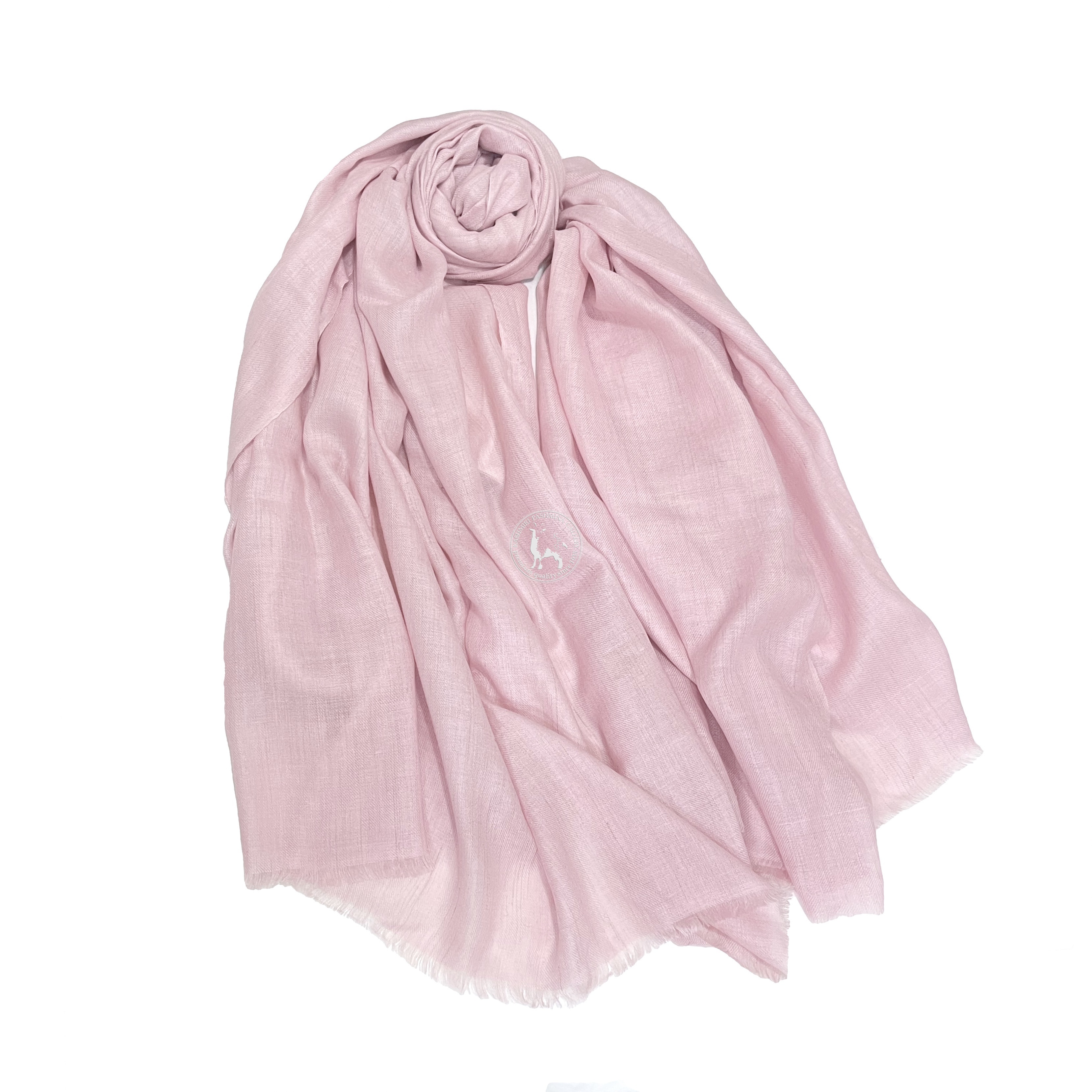 Pink Four-Layer Hand-Woven Shahmina Shawl