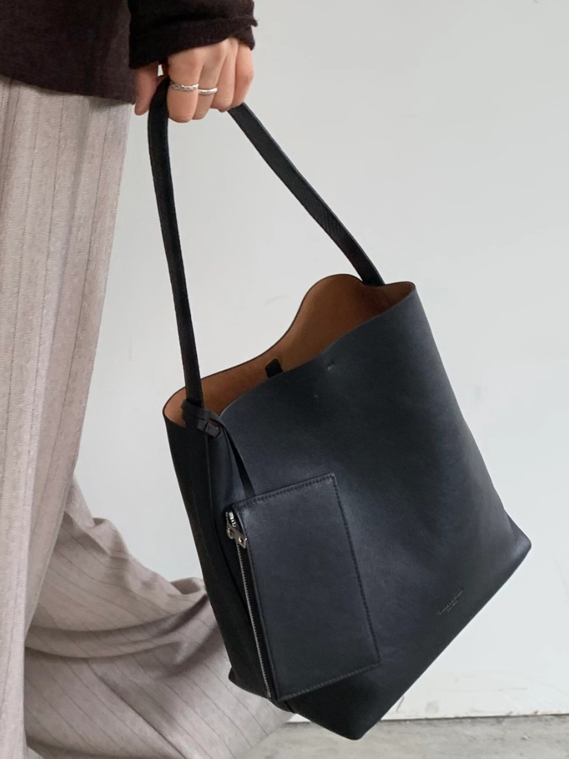 【 4/19收單 】Bucks & Leather Anna Bag 頂級真皮 慵懶托特包  (附同款收納包) 韓國