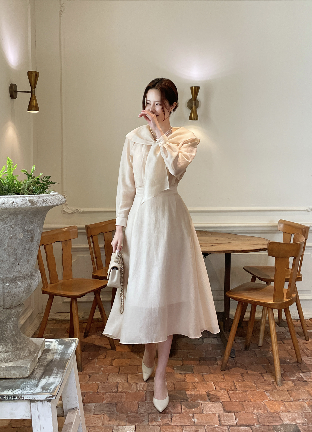 Vera 浪漫飄逸水手領洋裝  [ 3色 / Free]