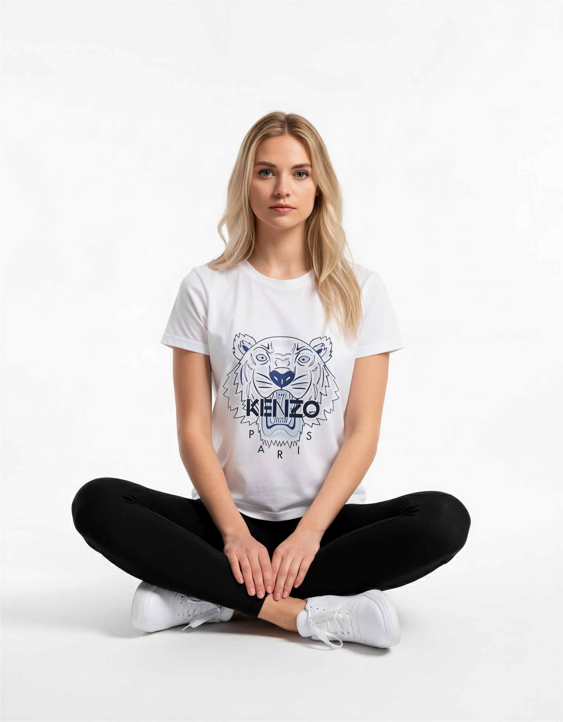 KENZO Kids 白色經典虎頭 Tee