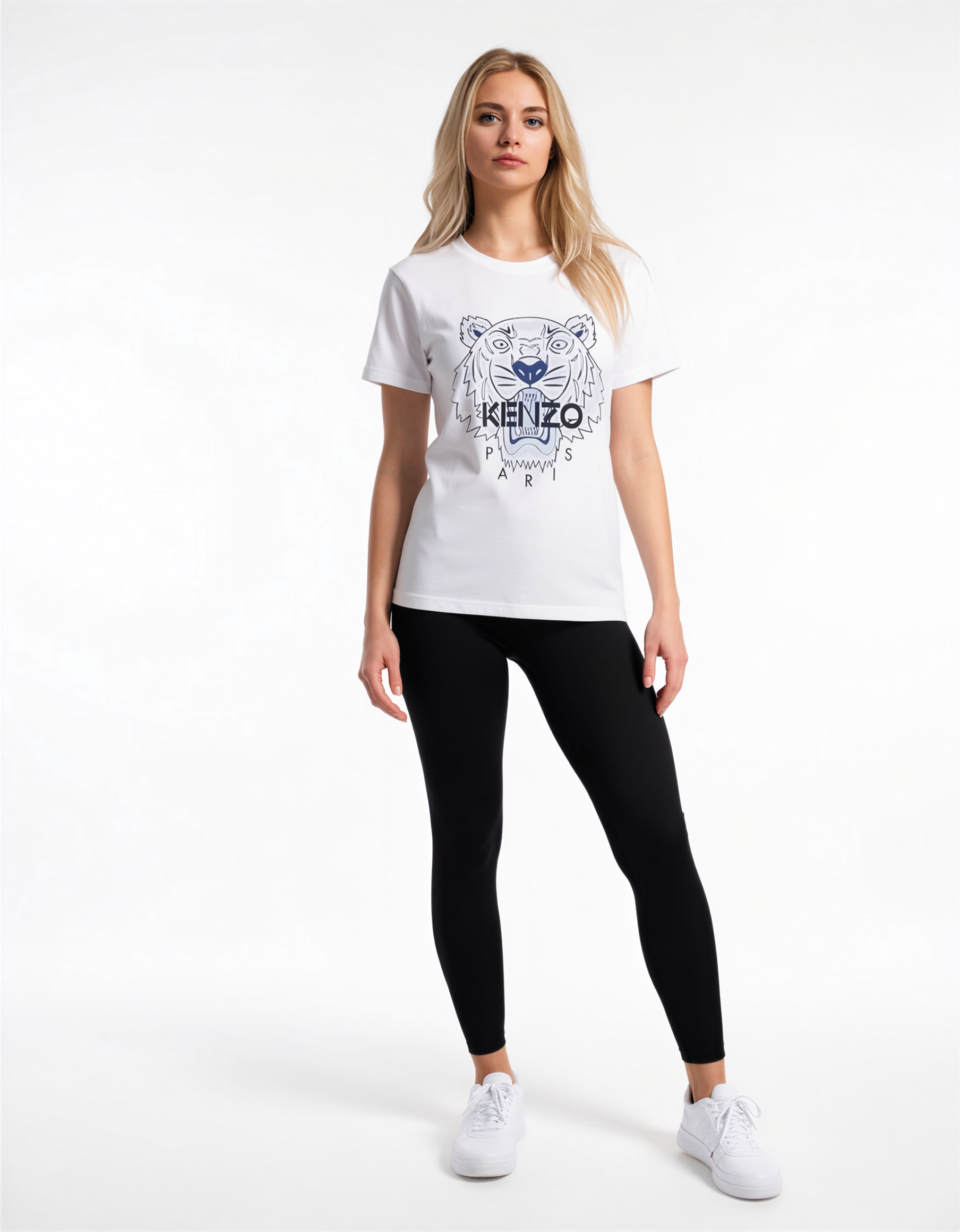 KENZO Kids 白色經典虎頭 Tee