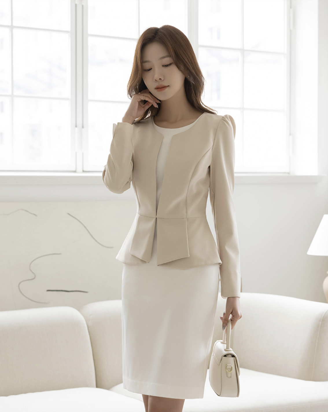 Tara 專業感假兩件洋裝 [ 2色 / S,M,L]