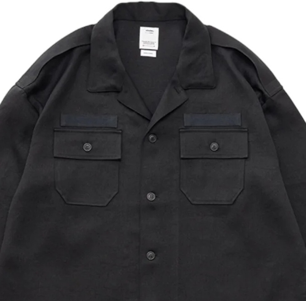 VISVIM CANAAN SHIRT L/S (LINEN/WOOL) (( USED A )) 中古美品 - BLACK SIZE 3 PRE ORDER ITEM (預訂中)